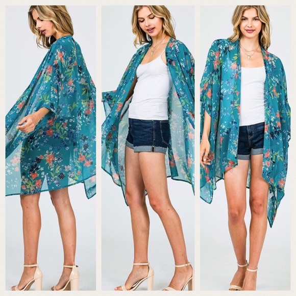 Other - 🌸Teal kimono cardigan coverup🌸
